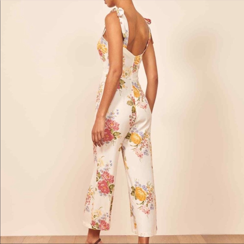 Reformation Fay Jumpsuit (floral ivory) - Picture 2 of 3